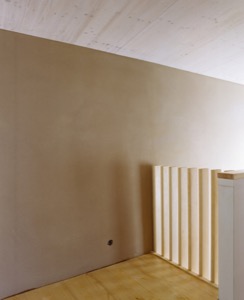 Construction en paille, balustrade