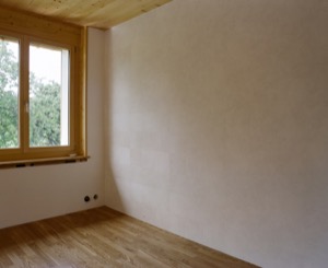 Construction en paille, parquet