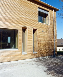 Construction en paille, extérieur, bardage, Suisse