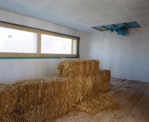 Chantier isolation en paille, Suisse