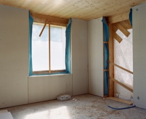 Chantier construction en paille, Suisse